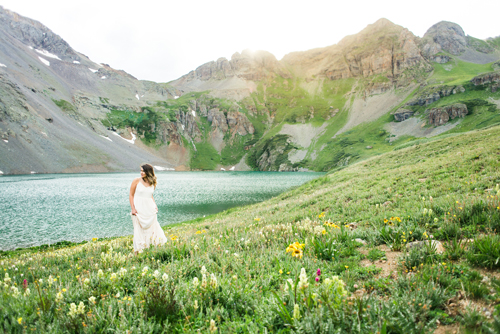 Bride at blue lake Silverton,C